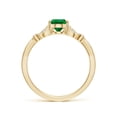 thumbnail image 2 of ANGARA Lab Grown Nature-Inspired Pear Emerald Engagement Ring with Leaf Motifs for Women in 14K Yellow Gold (Size-7x5mm) | May Birthstone, Anniversary, Jewelry Gift for Women | Lab-Grown Emerald Ring, 2 of 8