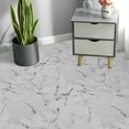 thumbnail image 2 of Abyssaly 12" x 12" Peel and Stick Floor Tiles Vinyl Tile Self Adhesive Floor Tiles Removable White Marble Tiles for Kitchen Bathroom (10 PCS), 2 of 9