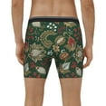 thumbnail image 4 of Rateoe Red Leaves Print Men’s Underwear Boxer Briefs Soft Comfortable Underwear Boxer Briefs, Long Leg Briefs,Anti-chafing Boxer Briefs, 4 of 7