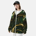thumbnail image 4 of Picia Green Marble Women's Men's UPF 50+ Sun Protection Hoodie Shirt Long Sleeve SPF Fishing Outdoor UV Hiking Lightweight Shirts-X-Large, 4 of 9