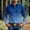 Blue, variant on LYSMORA Mens Lapel Long Sleeve Western Cowboy Button Down Shirt Dual Snap Chest Pockets Solid Woven Casual Shirt