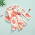 thumbnail image 4 of xiaxaixu Maillot de Bain une Pièce Tie-dye pour Filles, Manches Longues Col Rond avec Fermeture Éclair, 4 of 9