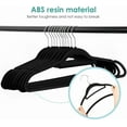 thumbnail image 4 of Velvet Hangers, 30 Pack Black Velvet Non Slip Felt Hangers with 360 Degree Swivel Hook for Suits, Coats, Jackets, Pants, and Dress Clothes, 4 of 4