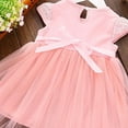 thumbnail image 6 of Jalioing Flower Girl Dress Floral Embroidery Cap Sleeve Party Dress Pageant Wedding Bridesmaid Tulle Midi Dress, 6 of 9