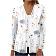 thumbnail image 2 of Puntoco Blusa tipo cárdigan con estampado cómodo e informal de manga larga para mujer Puntoco Puntoco-1, 2 of 5