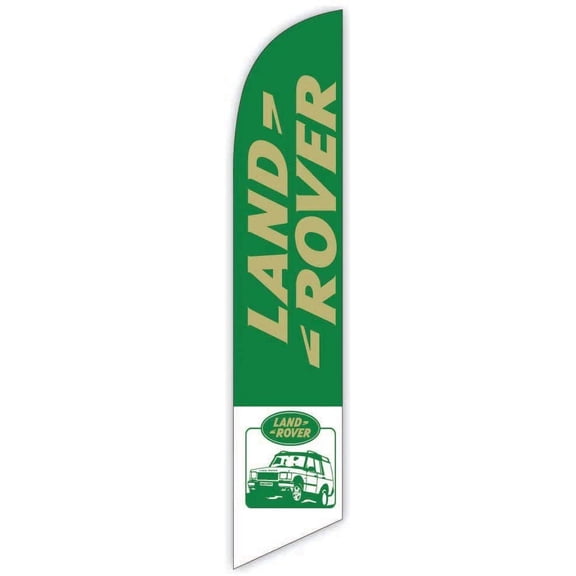 Cobb Promo Advertising Feather Flag 12ft for Land Rover Green - Replacement Flag Only Without Poleset