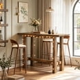 thumbnail image 2 of Fnova 63 Inch Tall Solid Wood Bar Height Table with Footrest, 350 lbs Capacity Bar Table for Home Bar Pub Bistro, 2 of 22
