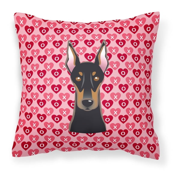 Doberman Pinscher Fabric Decorative Pillow