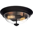 thumbnail image 2 of Prominence Home 13” Flush Mount Indoor Glass Ceiling Light, Madalyn, 51379-01, Bronze, 2 of 3