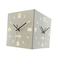 thumbnail image 3 of Lipstore Double Sided Corner Wall Clock Compact Display for Kitchen Study Dining Room White, 3 of 8