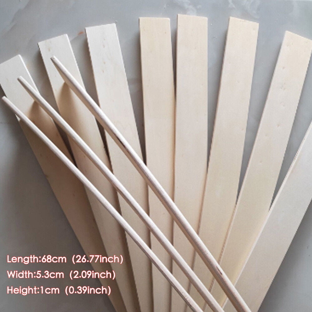 CHZIMADE 10Pcs 68cm Length Wooden Bed Slats for Sofa Bed Wooden Bunkie Board Enhance Mattress Support
