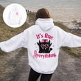 thumbnail image 5 of Towmus It's Fine Everything Halloween Hoodies for Women Letter Printed Graphic Long Sleeve Loose Fit Hooded Sweatshirts Casual Pullover Tops, 5 of 8