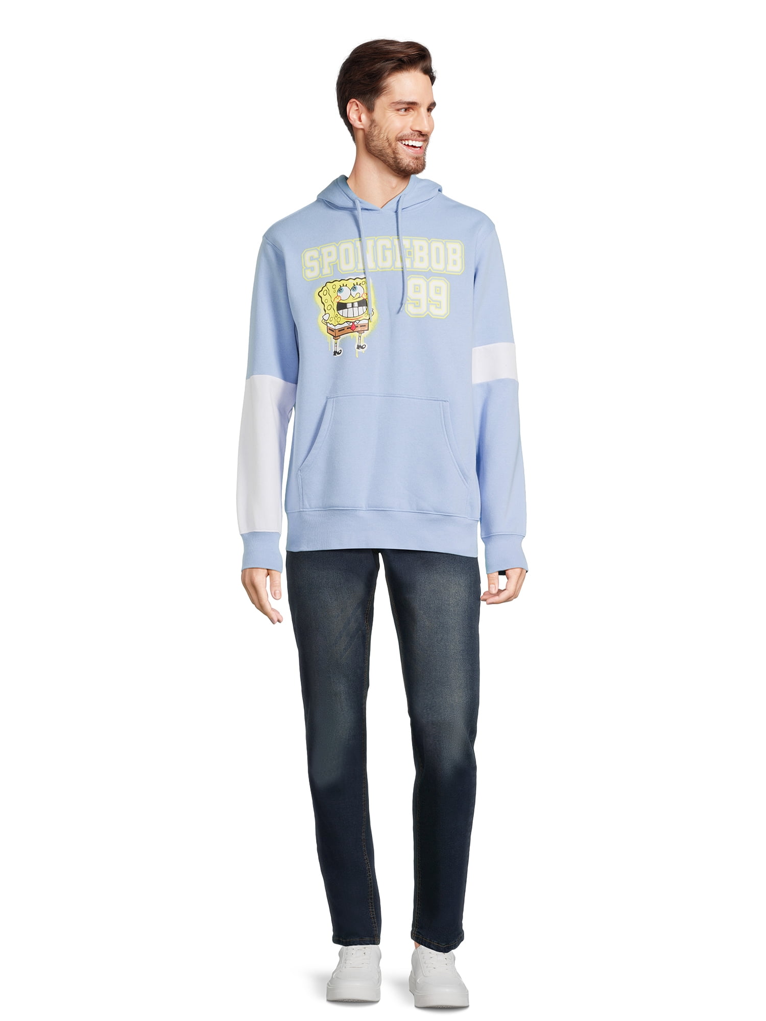 Nickelodeon SpongeBob SquarePants Men’s and Big Men’s Graphic Hooded Sweatshirt, Sizes XS-3XL&nbsp;