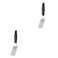 thumbnail image 4 of tssuouriy Kitchen Essential Small Metal Spatula With Practical Edge Metal Spatulas For Kitchen Brownie Spatula black 2Set, 4 of 6