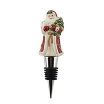 Spode Christmas Tree Santa Figural Bottle Stopper – Beverage & Wine Stopper, Ideal Holiday Home Décor, Holiday Entertaining – Decorative, Reusable & Festive Wine Accessory