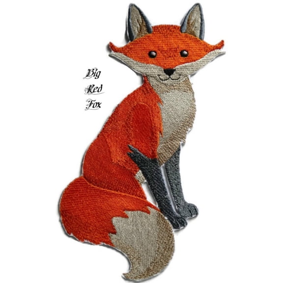 Animal Kingdom [ Fox ] Embroidered Iron on/Sew Patch [7.7" X 5"]