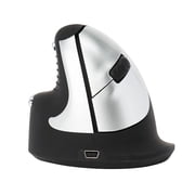 R-Go Tools Wireless Vertical Ergonomic Mouse, Left-Handed, Black/Silver