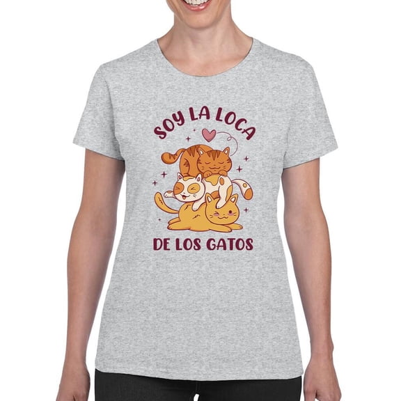 Crazy Cat Lady. T-Shirt Women -Smartprints Designs, Female Medium