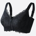 thumbnail image 5 of Telankuip Ultra Soft Front Zipper Wireless Lifting Bras for Women Wirefree Lace Anti-Sagging Seamless Bralettes Full Coverage Racerback Thin Cup Comfort Front Closure Bras Black 80, 5 of 5