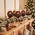 thumbnail image 6 of 4-Piece Hand-Painted Christmas Wine Glasses – Crystal Goblets with Tree Snowflake Design for Holiday, 6 of 6