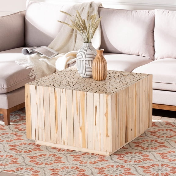 bali & pari Augusta Boho Coffee Table, Natural