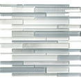 thumbnail image 2 of Apollo Tile   White Blue 11.8-in x 12.2-in Linear Polished , Matte  Glass Mosaic Tile (5.00 Sq ft/case), 2 of 3