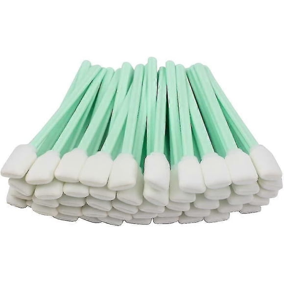 100 Pieces Of Cleaning Cotton Swabs, Foam Head, Sponge Stick, Inkjet Printer Optical Equipment