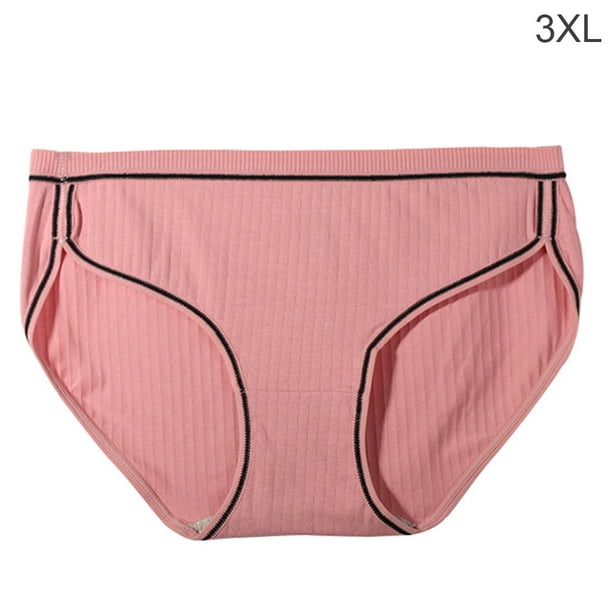 Bragas de mujer Calzoncillos de algodón sin costuras de cintura media Ropa interior suave, Gris rosa, 3XL Advancent AP001351-14