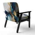 thumbnail image 5 of Designart "Modern Fluid Gold And Blue Ii" Upholstered Modern & Contemporary Accent Chair and Marble Abstract Arm Chair - Multiple Color & Pattern, 5 of 7