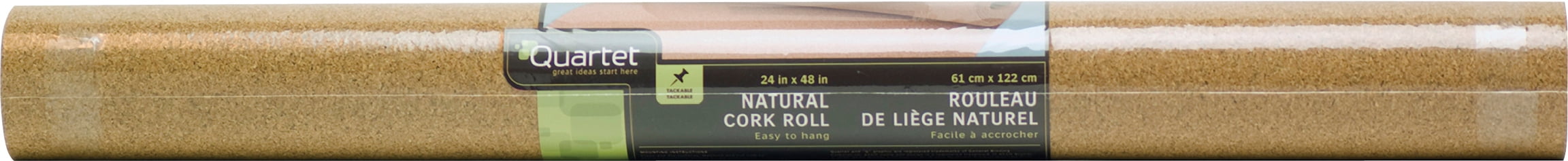 Cork Rolls, Strips, 24 X 48 Inches, Corkboard, Bulletin Board, Natural, 1  Roll (103) 