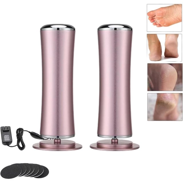 Dermave Removedor eléctrico de callos para pies, Removedor eléctrico de callos para pies, Removedor eléctrico de callos para lima de pies, Removedor de callos para lijadora de pies, Cuerpo de aleación
