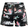 thumbnail image 2 of SSLR Womens Swim Shorts Pants Causal Hawaiian Shorts High Waist Flamingos Shorts, 2 of 6