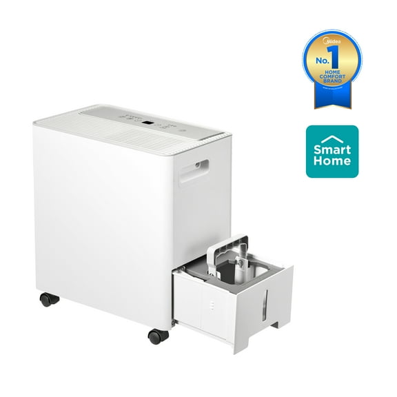 Midea 35 Pint Dehumidifer, Covers up to 3,500 Sq ft, Wi-Fi and Alexa, White