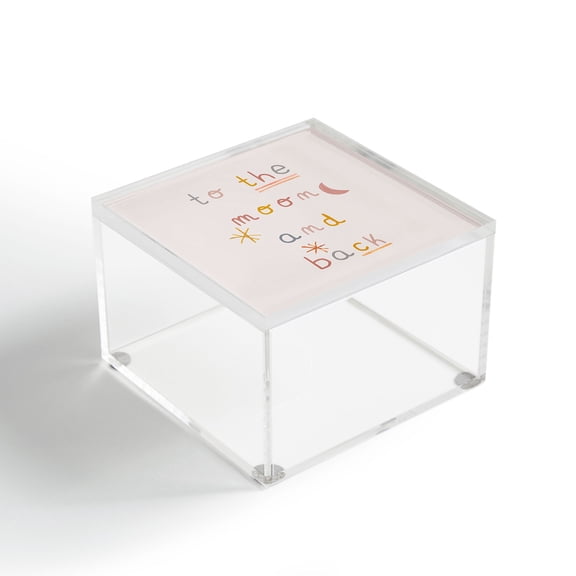 Society6 Hello Twiggs To the Moon and Back 4" x 4" Acrylic Box