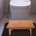 thumbnail image 1 of WHAMVOX 1Pcs Tea Wood Potty Chair for Adults Rectangular Shape Classic Style Bathroom Use, 1 of 8