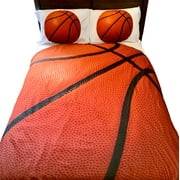 Basketball 5 PC Kids Full Bed Set With Round Comforter
