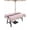 Light Pink Black, variant on Outdoor Tablecloth with Umbrella Hole and Zipper, Happy Birthday Waterproof Patio Tablecloth for Dining Round 54'', Pink Modern Abstract Art Wipeable Table Cover for Picnic BBQ Party Patio