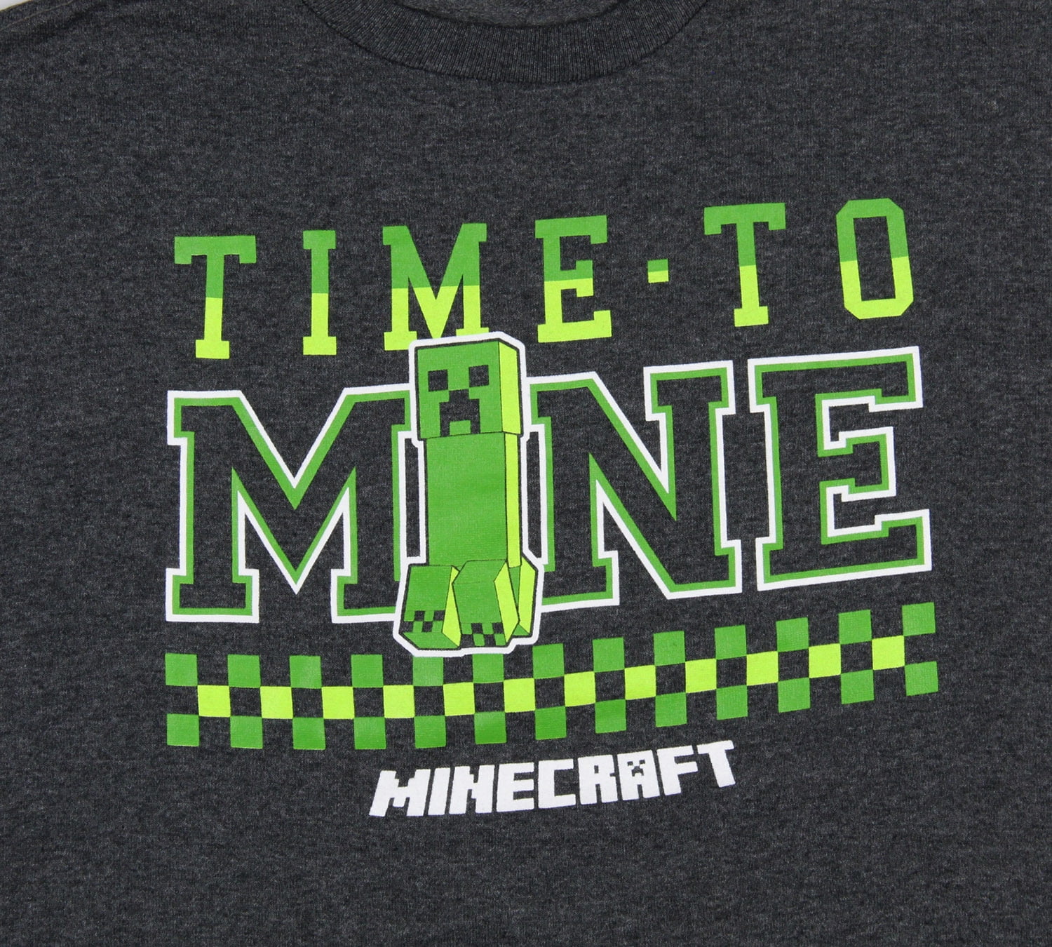 Minecraft Boys' Creeper Time To Mine Youth Kids T-Shirt Tee (X-Small)
