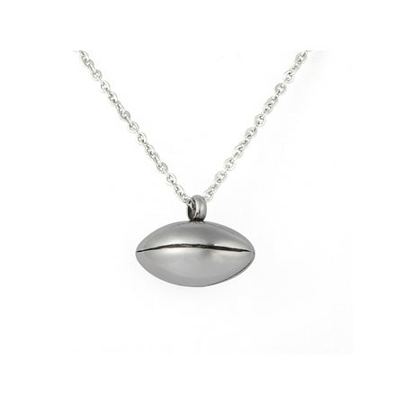 - Steel Football Cremation Jewelry Keepsake Pendant Memorial Urn Necklace