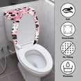 thumbnail image 4 of HELLHERO Comfortable and Practical for Modern Bathrooms, Universal Elastic Fabric Toilet Cover, Fits All Toilet Shapes, Stretch, 2 Piece Set, Happy Halloween, 4 of 8