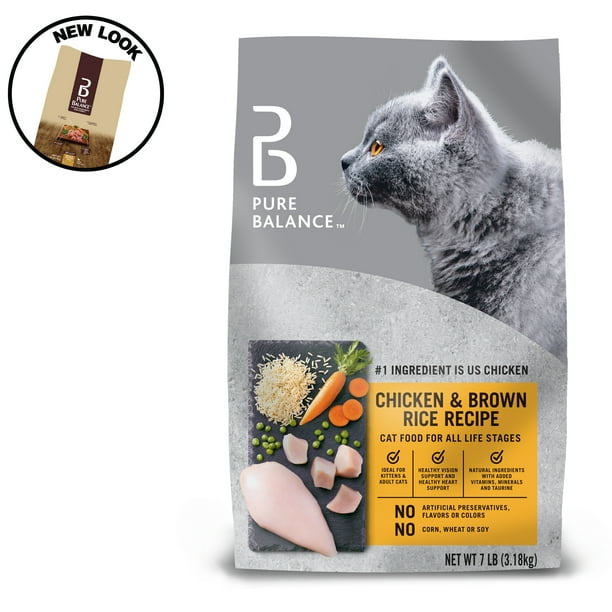 Pure Balance Dry Cat Food, Chicken & Brown Rice, 7 lbs
