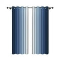 thumbnail image 7 of LFEEY Navy Blue and Greyish White Ombre Curtains, Room Light Blocking Curtains , 52x84inch, 2 Panel, 7 of 7