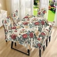 thumbnail image 3 of TSOVTHRID Vintage Rose Flower Print 5 Pcs Chair Covers and Tablecloth Set Removable Washable Table Cover and Chair Seat Slipcover for Home Hotel Dining Room Banquet, 3 of 7
