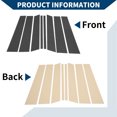 thumbnail image 4 of Unique Bargains Door Pillar Window Trim for Lincoln MKX 2007-2014 Front Rear Left Right Anti Scratch Sticker Pillar Posts Door Outer Exterior Cover 8 Pcs Carbon Fiber Pattern Black, 4 of 8