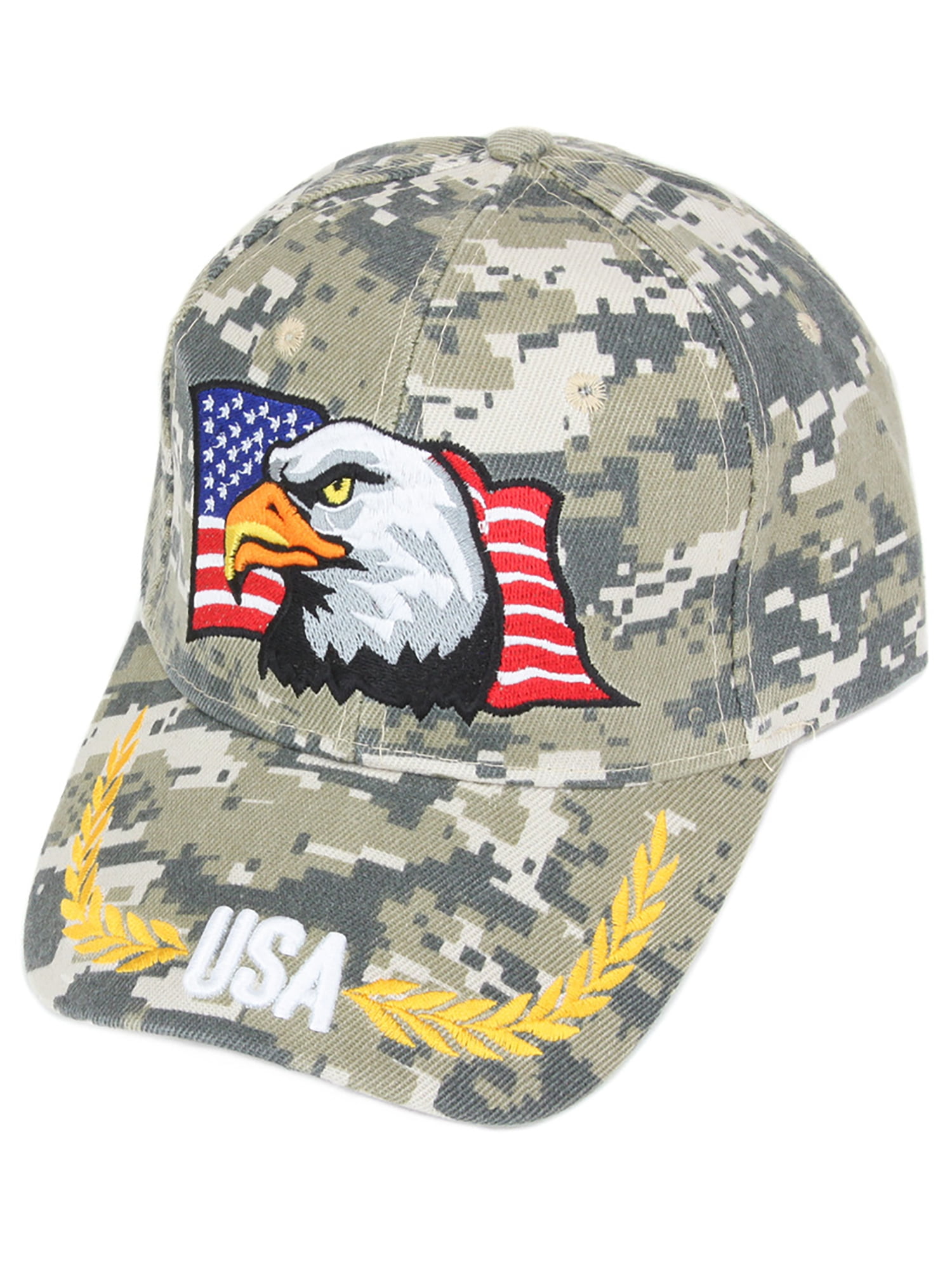 Born to Fish Forced to Work Bass Shadow Camo Camouflage Ball Cap Hat 