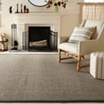 thumbnail image 2 of SAFAVIEH Martha Stewart Natural Fiber Cyan Bordered Area Rug, Natural/Dark Grey, 6' x 6' Square, 2 of 9