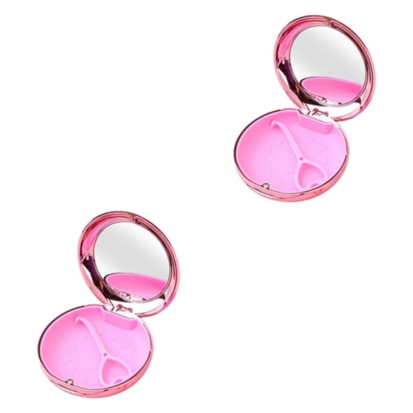 Soidarity Travel Retainer Case with Mirror Mouth Guard Vent Protection Case Holes with 2piezas Oro rosa