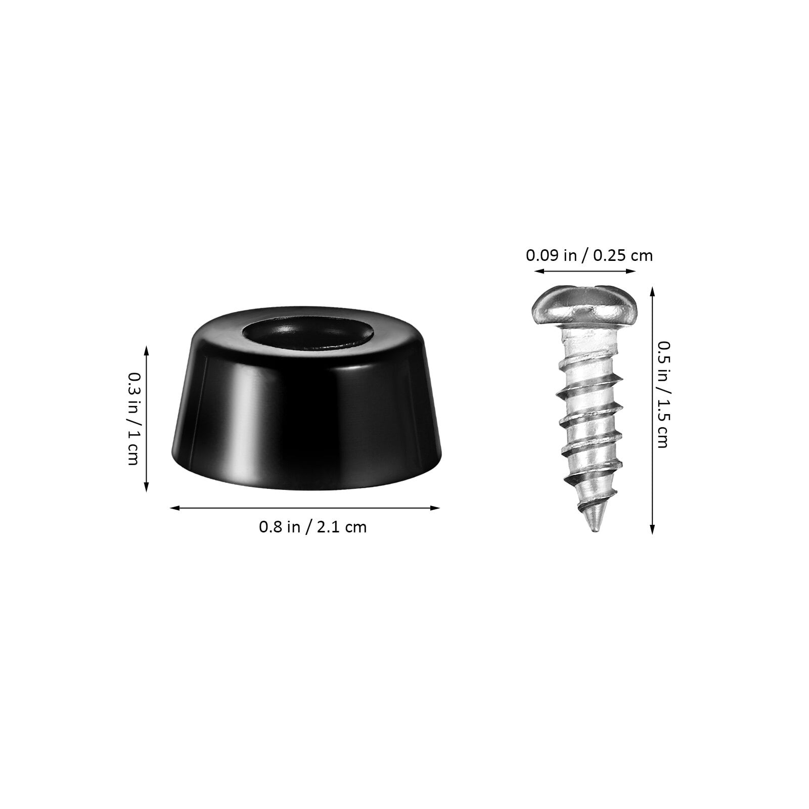 Rubber Feet for Cutting Board with Stainless Steel Screws Non Slip