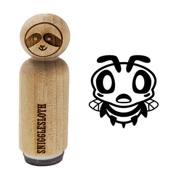 Cute Bee Shocked Rubber Stamp for Scrapbooking Crafting Stamping - Mini 1/2 Inch
