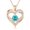 Light Blue, variant on Rose Gold Pendant Necklaces for Women, Heart Crystal Diamond I Love You Always And Forever Necklace for Girlfriend Mother Daughter Wife Gift